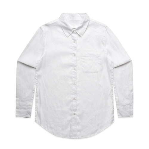 WHITE wo's-linen-shirt-white